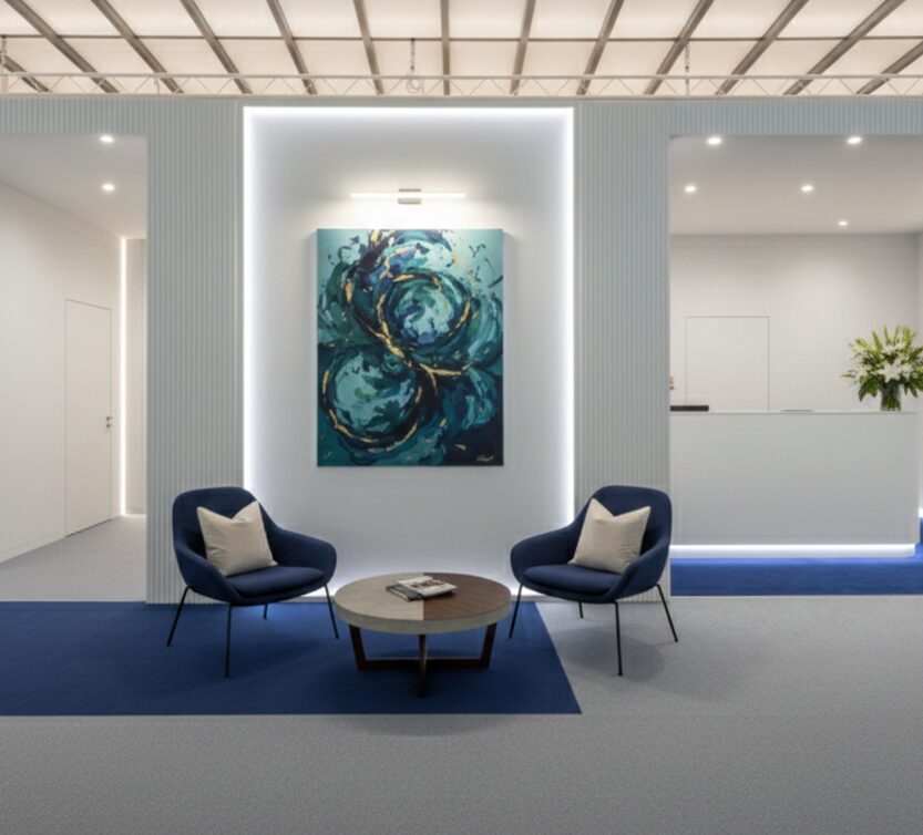 hall entreprise paris aménagement bureau et art